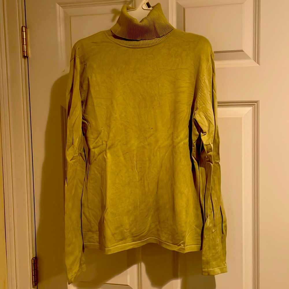 Silk blend fine gauge turtleneck